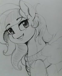 Size: 1474x1806 | Tagged: safe, artist:thelunarmoon, derpibooru import, rainbow dash, pony, bust, sketch, solo, traditional art