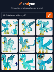 Size: 1240x1666 | Tagged: safe, derpibooru import, machine learning generated, gallus, classical hippogriff, hippogriff, craiyon, dall·e mini, hippogriffied, species swap