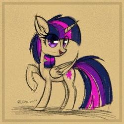 Size: 689x689 | Tagged: artist needed, safe, derpibooru import, part of a set, twilight sparkle, twilight sparkle (alicorn), alicorn, pony, female, sketch, solo