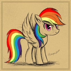 Size: 689x689 | Tagged: artist needed, safe, derpibooru import, part of a set, rainbow dash, pegasus, pony, female, sketch, solo