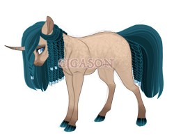 Size: 2900x2300 | Tagged: safe, artist:gigason, derpibooru import, oc, oc:cyperus, pony, unicorn, female, mare, obtrusive watermark, offspring, parent:somnambula, parent:stygian, simple background, solo, transparent background, watermark