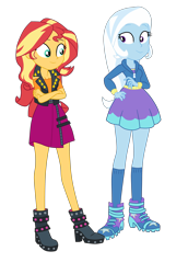 Size: 2900x4225 | Tagged: safe, artist:gmaplay, derpibooru import, sunset shimmer, trixie, better together, equestria girls, forgotten friendship, solo