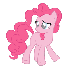 Size: 1280x1187 | Tagged: safe, artist:benpictures1, pinkie pie, earth pony, pony, twilight's kingdom, cute, diapinkes, drained, female, inkscape, mare, missing cutie mark, sad, simple background, solo, transparent background, vector