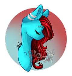 Size: 1245x1301 | Tagged: safe, artist:sexybloody, derpibooru import, oc, oc only, earth pony, pony, bust, ear piercing, earring, earth pony oc, eyes closed, female, jewelry, mare, piercing, signature, simple background, solo, transparent background