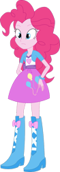 Size: 341x967 | Tagged: safe, derpibooru import, pinkie pie, equestria girls, boots, clothes, high heel boots, jacket, shirt, shoes, simple background, skirt, solo, transparent background