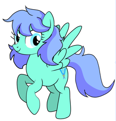 Size: 1116x1159 | Tagged: safe, artist:jrtos, artist:willow krick, derpibooru import, oc, oc only, oc:vallant estrelia, pegasus, base used, female, flying, pegasus oc, simple background, smiling, solo, white background, wings