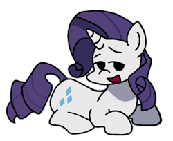 Size: 707x577 | Tagged: safe, artist:rainbrony, derpibooru import, rarity, pony, unicorn, friday night funkin', happy, lidded eyes, open mouth, simple background, solo, transparent background