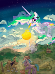 Size: 2048x2732 | Tagged: safe, artist:ja0822ck, derpibooru import, princess celestia, alicorn, pony, fine art parody, l'angélus, sun