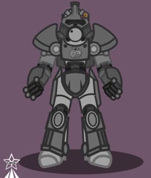 Size: 1032x1218 | Tagged: safe, artist:devorierdeos, derpibooru import, fallout equestria, equestria girls, armor, power armor, simple background, steel ranger