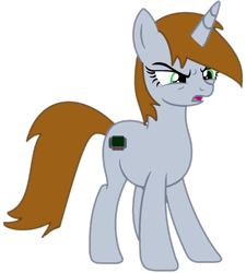 Size: 1053x1168 | Tagged: safe, artist:elementbases, artist:twilyisbestpone, derpibooru import, oc, oc only, oc:littlepip, pony, unicorn, fallout equestria, angry, base used, fanfic art, female, frown, mare, open mouth, simple background, solo, transparent background