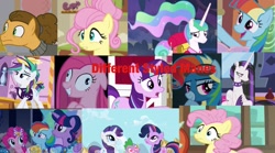 Size: 1989x1105 | Tagged: safe, derpibooru import, edit, edited screencap, screencap, cheese sandwich, fluttershy, pinkie pie, princess celestia, rainbow dash, rarity, spike, starlight glimmer, twilight sparkle, twilight sparkle (alicorn), alicorn, earth pony, pony, unicorn, between dark and dawn, keep calm and flutter on, make new friends but keep discord, the cutie pox, the last laugh, alternate hairstyle, book, celestia is not amused, clothes, collar, curly hair, curly mane, cute, dress, dyed mane, female, gala dress, hair bun, heart, heart eyes, male, manebow sparkle, pinkamena diane pie, ponytail, punk, punklestia, rainbow fash, raripunk, spiked collar, unamused, wingding eyes