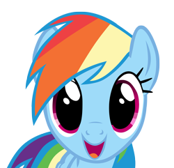 Size: 2393x2303 | Tagged: safe, artist:readingismagic, derpibooru import, rainbow dash, pegasus, pony, games ponies play, season 3, close-up, cute, daaaaaaaaaaaw, dashabetes, dilated pupils, female, hnnng, mare, open mouth, readingismagic is trying to murder us, simple background, solo, transparent background, vector, weapons-grade cute