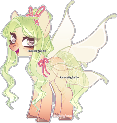 Size: 405x426 | Tagged: safe, artist:kawaiighetto, derpibooru import, oc, oc only, pony, butterfly wings, eyelashes, female, mare, simple background, smiling, solo, transparent background, unshorn fetlocks, wings