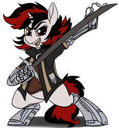 Size: 2632x2840 | Tagged: safe, artist:brainiac, derpibooru import, oc, oc only, oc:blackjack, unicorn, fallout equestria, fallout equestria: project horizons, fanfic art, female, mare, simple background, solo, transparent background