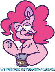 Size: 3968x5226 | Tagged: safe, artist:threetwotwo32232, derpibooru import, pinkie pie, earth pony, pony, female, food, mare, pudding, simple background, simpsons did it, solo, transparent background