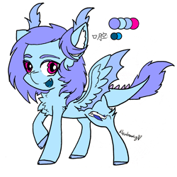 Size: 2357x2357 | Tagged: safe, artist:rainbowwing, derpibooru import, oc, oc only, oc:keung wong, dracony, dragon, hybrid, pony, chest fluff, dracony oc, ear fluff, ears, horns, looking at you, male, open mouth, raised hoof, raised leg, signature, simple background, solo, spikes, spread wings, white background, wings