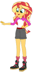 Size: 1800x3707 | Tagged: safe, artist:gmaplay, derpibooru import, sunset shimmer, equestria girls, camp everfree outfits, cute, shimmerbetes, simple background, solo, transparent background