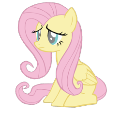 Size: 1280x1222 | Tagged: safe, artist:benpictures1, fluttershy, pegasus, pony, twilight's kingdom, cute, drained, female, inkscape, mare, sad, shyabetes, simple background, solo, transparent background, vector