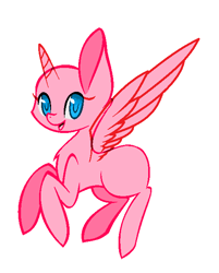 Size: 514x640 | Tagged: safe, artist:djdupstep15, derpibooru import, oc, oc only, alicorn, pony, bald, base, female, mare, simple background, smiling, solo, white background