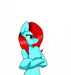 Size: 927x976 | Tagged: safe, artist:djdupstep15, derpibooru import, oc, oc only, earth pony, semi-anthro, animated, bust, dialogue, frown, gif, offscreen character, simple background, solo, white background