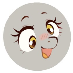 Size: 500x500 | Tagged: safe, artist:anotherdeadrat, derpibooru import, derpy hooves, derp, face, open mouth, open smile, simple background, smiling, transparent background