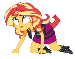 Size: 1900x1512 | Tagged: safe, artist:gmaplay, derpibooru import, sunset shimmer, better together, equestria girls, forgotten friendship, solo, tired