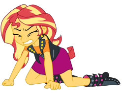 Size: 2100x1598 | Tagged: safe, artist:gmaplay, derpibooru import, sunset shimmer, better together, equestria girls, forgotten friendship, solo, tired