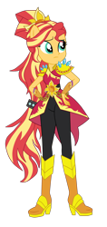 Size: 1900x4016 | Tagged: safe, artist:gmaplay, derpibooru import, sunset shimmer, better together, equestria girls, super squad goals, crystal guardian, female, ponied up, simple background, solo, super ponied up, transparent background