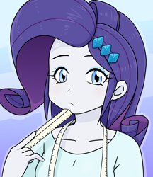 Size: 640x740 | Tagged: safe, alternate version, artist:batipin, derpibooru import, rarity, equestria girls, looking at you, missing accessory, no glasses