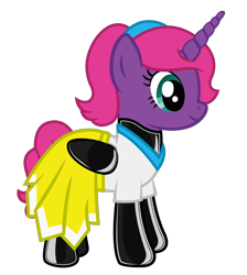 Size: 1446x1617 | Tagged: safe, artist:andrevus, derpibooru import, oc, oc only, oc:pinkmane, alicorn, alicorn oc, catsuit, clothes, hairband, horn, latex, latex suit, rubber, rubber suit, shirt, simple background, skirt, solo, transparent background, wings