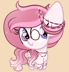 Size: 610x632 | Tagged: safe, artist:sugarcloud12, derpibooru import, oc, oc:artistic aura, pegasus, pony, chibi, female, glasses, mare, simple background, solo