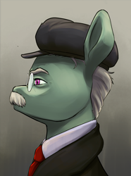 Size: 1560x2100 | Tagged: safe, artist:tofuslied-, derpibooru import, earth pony, equestria at war mod, clothes, facial hair, glasses, male, moustache, stallion, suit