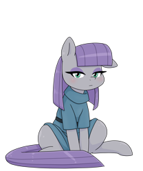 Size: 1198x1442 | Tagged: safe, alternate version, artist:batipin, derpibooru import, maud pie, earth pony, pony, looking at you, simple background, solo, transparent background