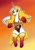 Size: 700x1000 | Tagged: safe, artist:jargon scott, derpibooru import, oc, oc only, oc:dyx, alicorn, pony, alicorn oc, cheetos, clothes, female, flamin' hot cheetos, gradient background, horn, leotard, looking at you, mare, smiling, smiling at you, socks, solo, wings