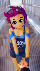 Size: 1080x1920 | Tagged: safe, artist:ratachu666, derpibooru import, scootaloo, human, equestria girls, 3d, cute, holding hands, koikatsu, looking at you, offscreen character, pov, solo focus