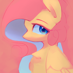 Size: 2068x2068 | Tagged: safe, artist:rainsketch, derpibooru import, fluttershy, pegasus, cute, daaaaaaaaaaaw, shyabetes, solo