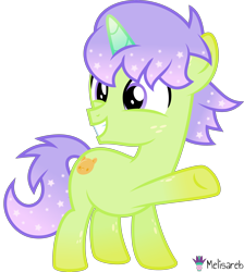 Size: 4000x4463 | Tagged: safe, artist:melisareb, derpibooru import, part of a set, pony, unicorn, .svg available, absurd resolution, colt, crossover, foal, freckles, gradient hooves, gradient mane, gradient tail, gummy (kleptocorns), kleptocorns, male, raised hoof, raised leg, simple background, smiling, solo, tail, transparent background, vector