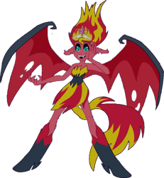 Size: 723x782 | Tagged: safe, artist:pascalmulokozi2, derpibooru import, edit, edited screencap, screencap, sunset satan, sunset shimmer, demon, human, equestria girls, equestria girls (movie), background removed, bare shoulders, big crown thingy, demon wings, element of magic, evil laugh, female, hand on face, jewelry, laughing, open mouth, open smile, regalia, simple background, sleeveless, smiling, solo, strapless, transparent background, wings