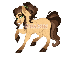 Size: 2900x2300 | Tagged: safe, artist:gigason, derpibooru import, oc, oc only, oc:hawthorn, earth pony, pony, female, magical gay spawn, mare, obtrusive watermark, offspring, parent:braeburn, parent:doctor caballeron, simple background, solo, transparent background, watermark