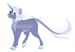 Size: 3600x2500 | Tagged: safe, artist:gigason, derpibooru import, oc, oc:salt pan, pony, unicorn, female, mare, obtrusive watermark, offspring, parent:hoo'far, parent:rare find, simple background, solo, transparent background, watermark