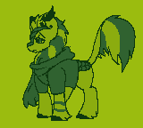 Size: 160x144 | Tagged: safe, artist:brainiac, derpibooru import, oc, oc:silent spring, kirin, animated, detective, fallout equestria:all things unequal (pathfinder), fallout equestria:all things unequal sprites (set), female, gameboy aesthetic, gif, mare, pixel art, solo, sorceress, true res pixel art
