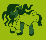 Size: 160x140 | Tagged: safe, artist:brainiac, derpibooru import, oc, oc:silent echoes, earth pony, animated, fallout equestria:all things unequal (pathfinder), fallout equestria:all things unequal sprites (set), female, gameboy aesthetic, gif, mare, medium, pixel art, possessed, solo, true res pixel art