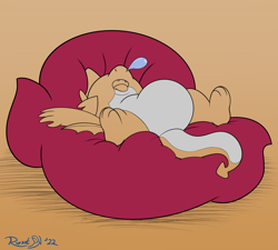 Size: 2000x1800 | Tagged: safe, artist:rupertbluefox, derpibooru exclusive, derpibooru import, spike, dragon, series:natg rupert 22, atg 2022, cute, dichromatic, featureless crotch, floor pillow, limited palette, lying down, male, newbie artist training grounds, nose in the air, on back, pillow, round belly, sketch, sleeping, snot bubble, spikabetes, tongue, tongue out, underbelly, winged spike, wings