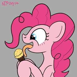 Size: 2000x2000 | Tagged: safe, artist:dafiltafish, derpibooru import, pinkie pie, earth pony, pony, atg 2022, food, ice cream, newbie artist training grounds, solo