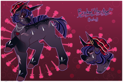 Size: 1800x1200 | Tagged: safe, artist:catboycrimez, derpibooru import, oc, oc:broken hearted, earth pony, pony, ambiguous gender, black sclera, solo