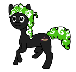 Size: 844x792 | Tagged: safe, artist:anonymous, oc, oc only, oc:herbal remedy, earth pony, pony, build-a-mare, earth pony oc, female, mare, raised hoof, raised leg, simple background, solo, white background
