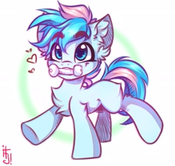 Size: 2277x2172 | Tagged: safe, artist:falafeljake, derpibooru import, oc, oc:blue chewings, pony, chest fluff, ear fluff, ears, eyebrows, eyebrows visible through hair, mouth hold, solo