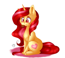 Size: 779x695 | Tagged: safe, artist:prettyshinegp, artist:princesscrystal36, derpibooru import, oc, oc only, pony, unicorn, collaboration, colored, cookie, eyelashes, female, food, horn, lineart, mare, mouth hold, simple background, solo, transparent background, unicorn oc