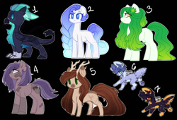 Size: 1024x698 | Tagged: safe, artist:purplegrim40, derpibooru import, oc, oc only, dog, earth pony, griffon, pony, antlers, black background, braid, earth pony oc, griffon oc, simple background, smiling