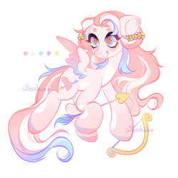 Size: 2000x2000 | Tagged: safe, artist:whohwo, derpibooru import, oc, oc only, pegasus, pony, arrow, bow (weapon), cute, grin, laurel wreath, pegasus oc, simple background, smiling, solo, white background